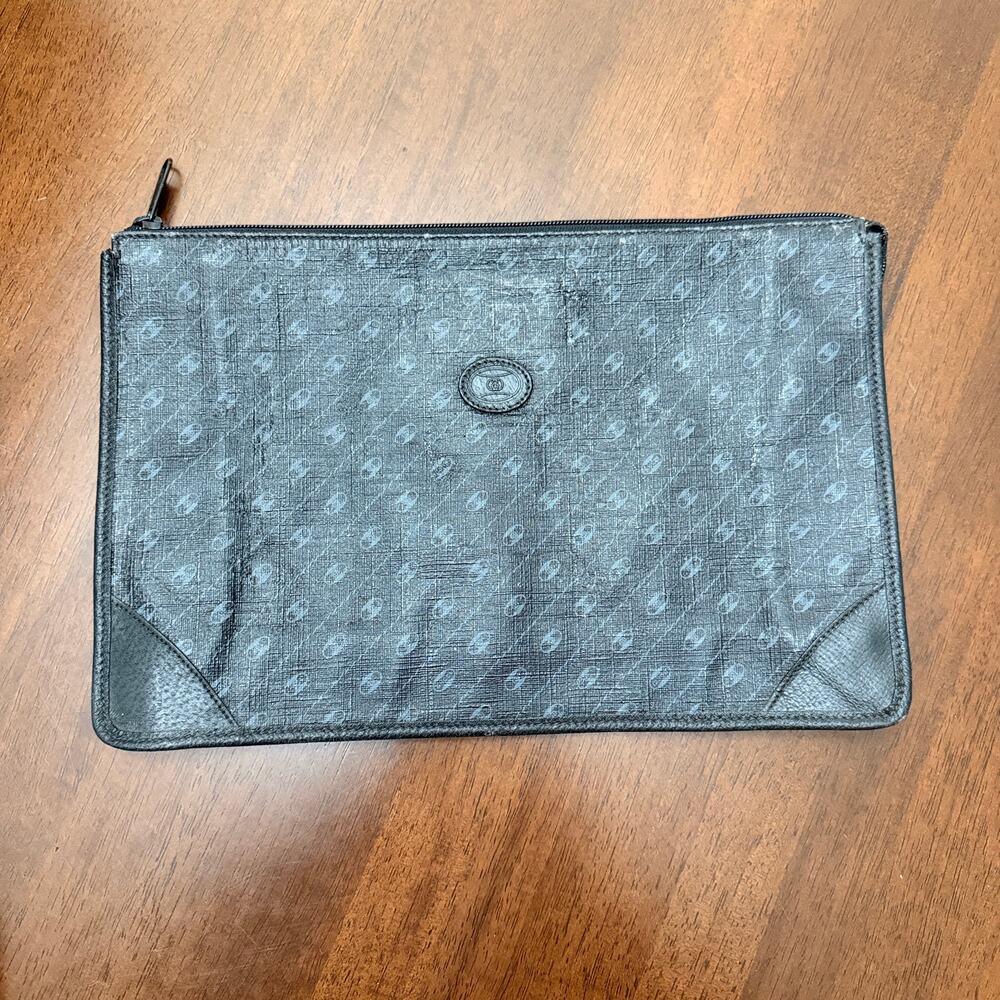 GUCCI GG Supreme Pouch PVC Black Gray 89 01 029